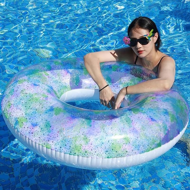 New Design PVC Water Play Toys Newest Inflatable Colorful Swim Ring for Adult