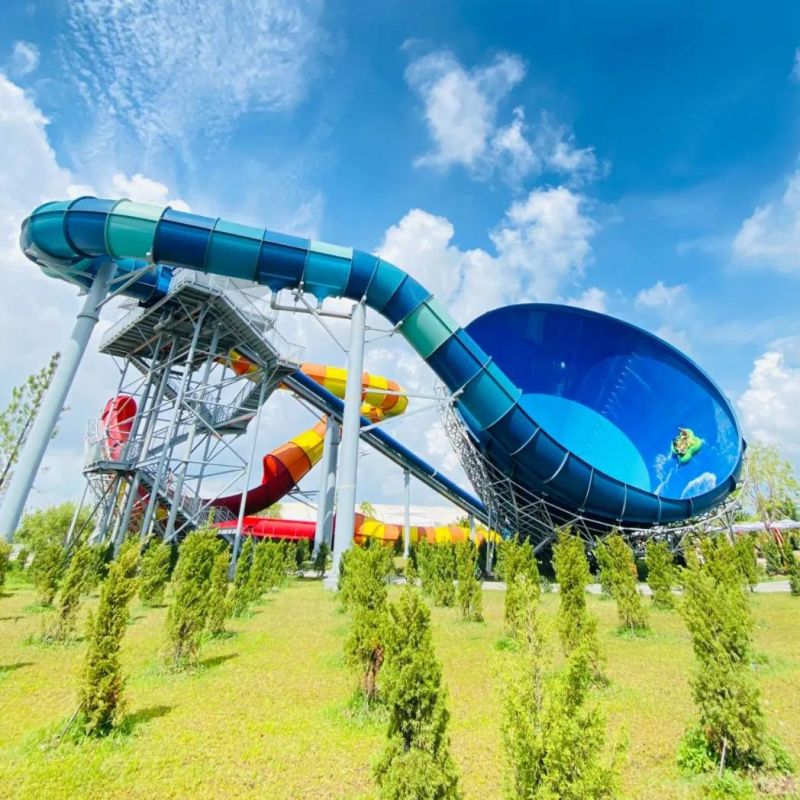 Commercial Water Park Equipment Fiberglass Water Pool Slide for Adults