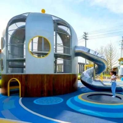 Park Large Stainless Steel Slide Community Children Playground Equipment Fb18