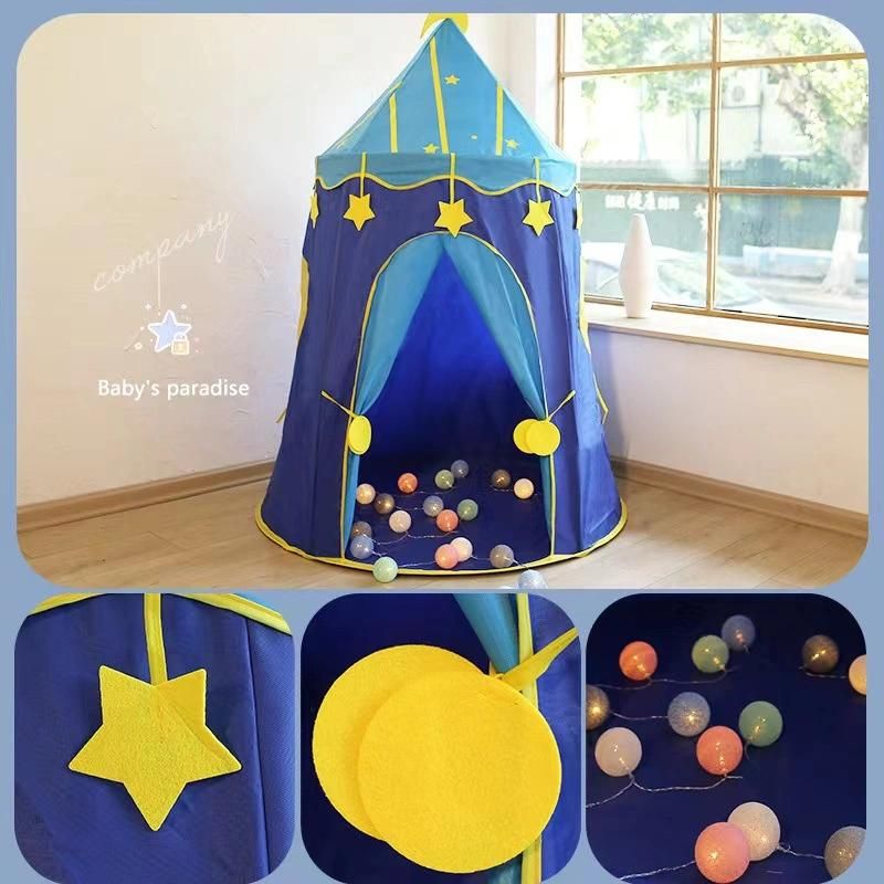 Bonus Star Lights Girls and Boys Play House Kids Small Castle Play Tent for Children