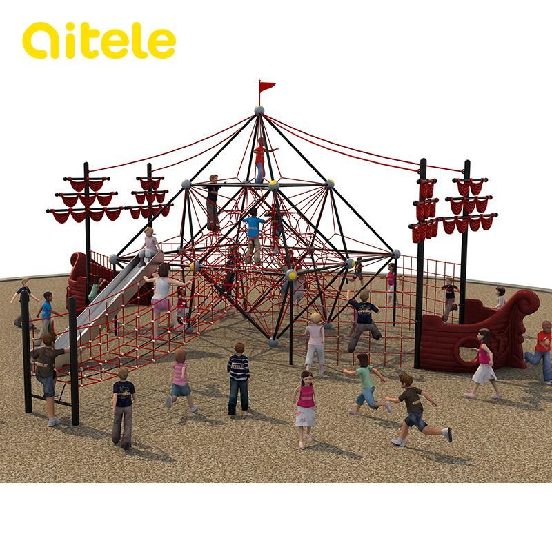 Ship Net Climber Playground with Slide Game (NC-09702)