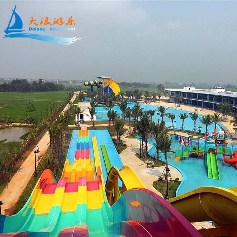 Aqua Park Water Playground Equipment Fiberglass Rainbow 3-6 Lanes Water Slides for Adults (DL-14103)