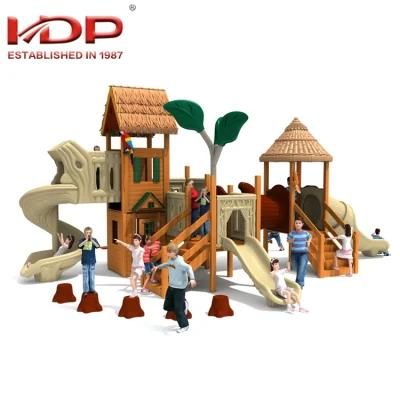 School Kids Wooden Outdoor Playground, Wooden Slide for Sale