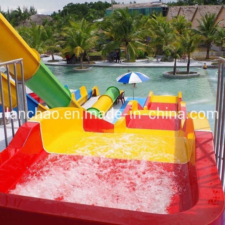 Swimming Pool Water Park Equipment Fiberglass Family Wide Slide