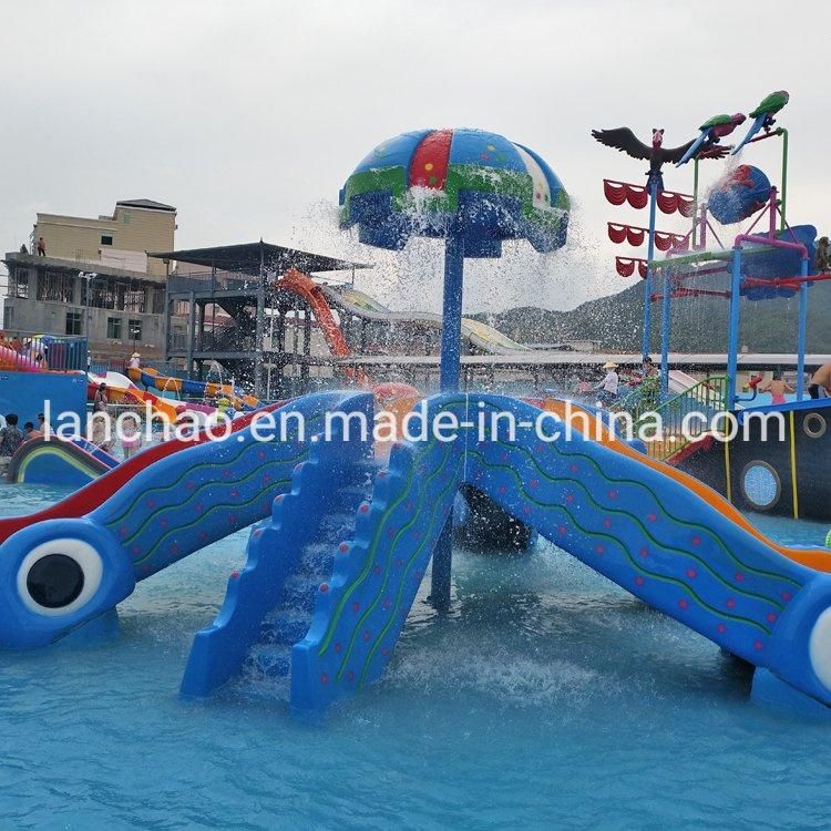 Water Park Fiberglass Kids Water Slides Equipment