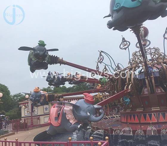 Rotary Flying Elephant Rides, Amusement Jumping Machine Equipment