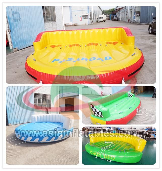 4-5 Person Inflatable Towable Tube Skie Boat/ Donut Boat Ride/ Fly Tube for Water Sport Games