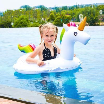 Children&prime;s Water Park Unicorn Thickened PVC Inflatable Swimming Ring Sitting Ring