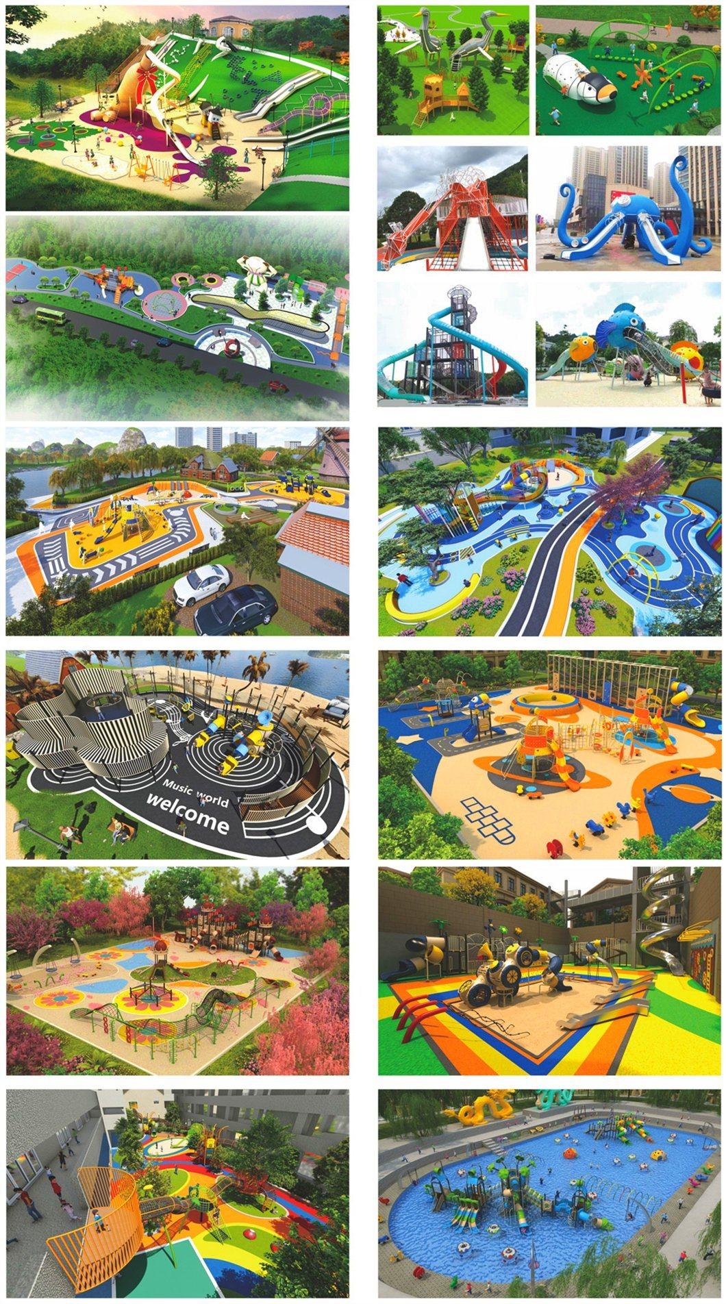 Scenic Children′s Outdoor Playground Equipment Community Park Slide Climbing Frame