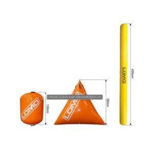 Commercial PVC Tarpaulin Triangle Buoy Cube Buoys for Competition