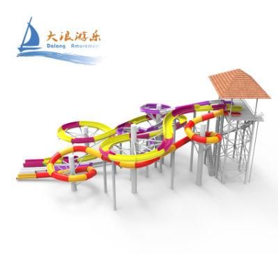 Large Scale Slide for Swimming Pool Water Park Equipment Slides Fiberglass Outdoor Playground with High Quality