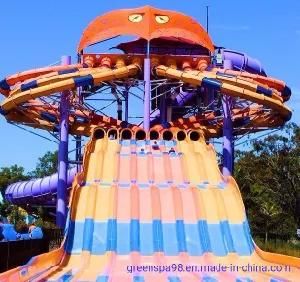 8-Lane Octopus Racer / Fiberglass Water Slide (WS-061)