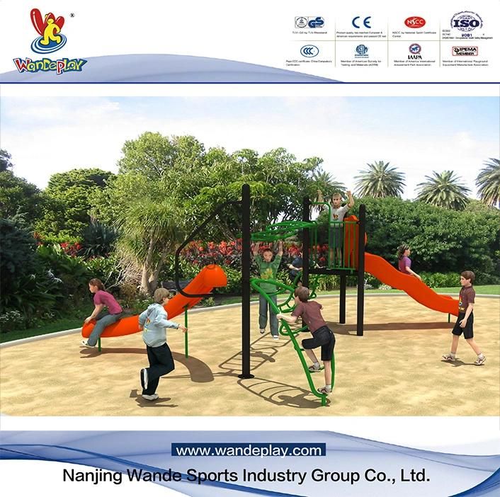 Outdoor Big Plastic Slides Commercial Playground Equipment Rope Playground Equipment