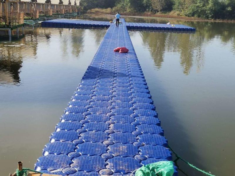 Modular Floating Pontoon Dock as Floating Bridge