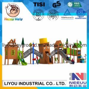 Children Indoor Plastic Play House Kids Wooden Playhouse with Slide