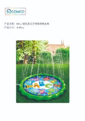 48 Inch Green English Alphabet Monster Spray Pad