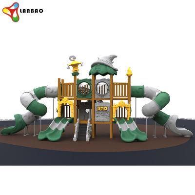 Fun Kids Outdoor Wood Material Playground Equipment Plastic Slide