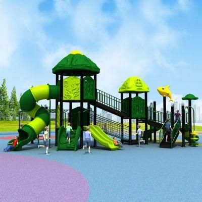 School Kids Outdoor Playground Plastic Slide Scenic Amusement Park Equipment