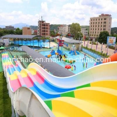 Bright Color Rainbow Slide Fiberglass Water Park Equipment