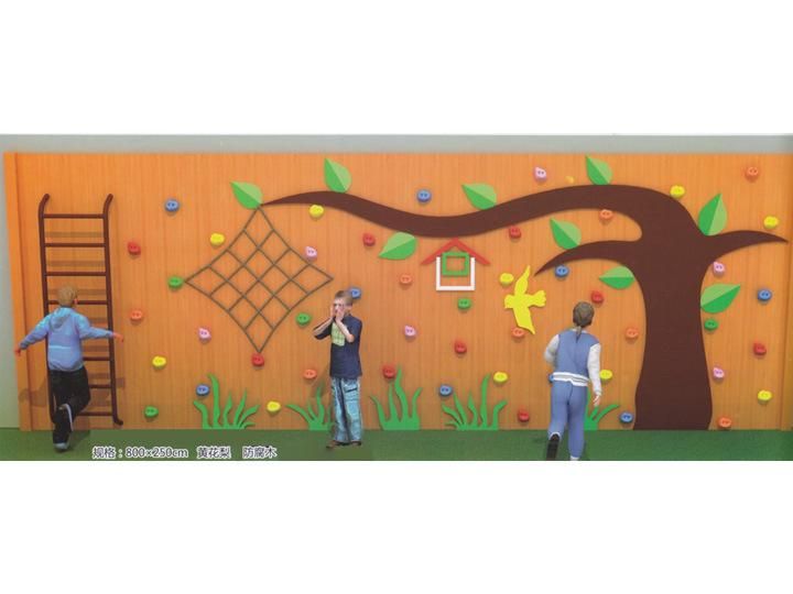 Wood Jungle Gym Backyard Outdoor Wooden Climbing Wall for Children