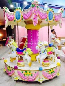 6 Seats Revolving Horses Court Carousel for Amusement Park