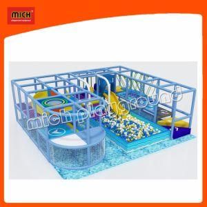 Blue Color Kids Commercial Used Indoor Playground Equipment