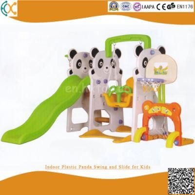 Indoor Plastic Panda Swing and Slide for Kids