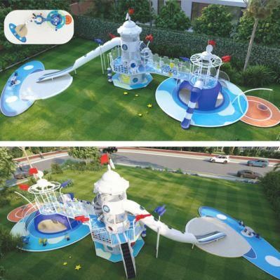 Outdoor Park Kids Playground Equipment Space Series Climbing Slide Yq38