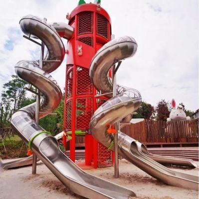 New Outdoor Stainless Steel Slide Children Playground Sports Equipment