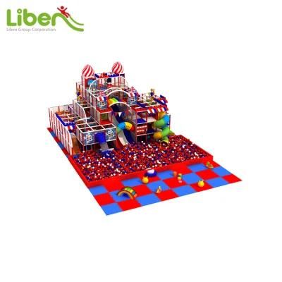 Indoor Round Children Playground Equipment with Large Slide and Ball Play