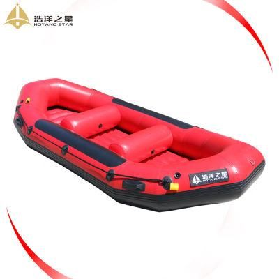 PVC Self-Bailing Whitewater River Rafts with Helmet and Life Jacket