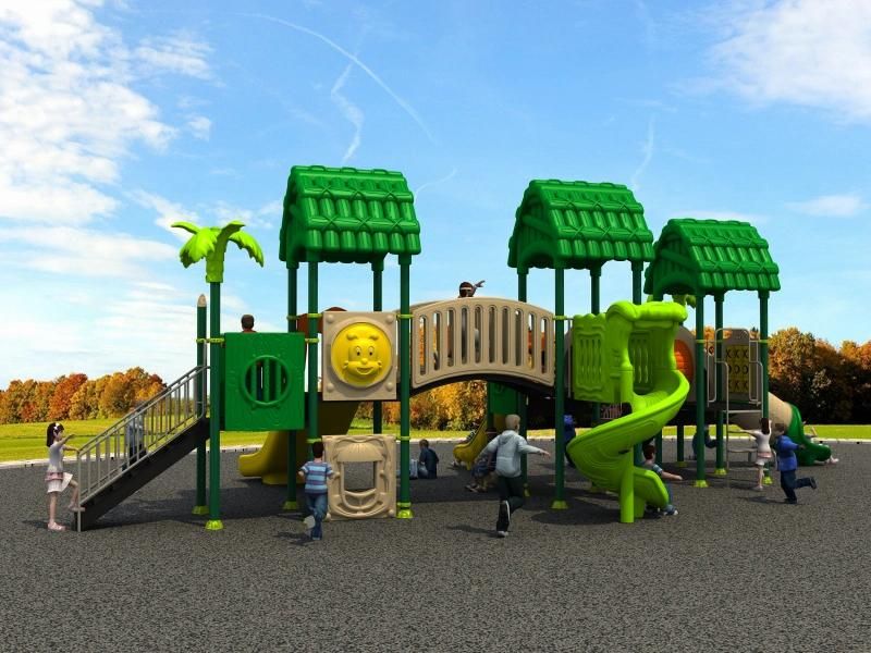 Wood Series Outdoor Playground Plastic Kids Slide