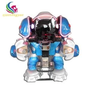 Amusement Park Fpr Material Walking Robot Kiddie Ride Robot Walking Machine with LED Lights