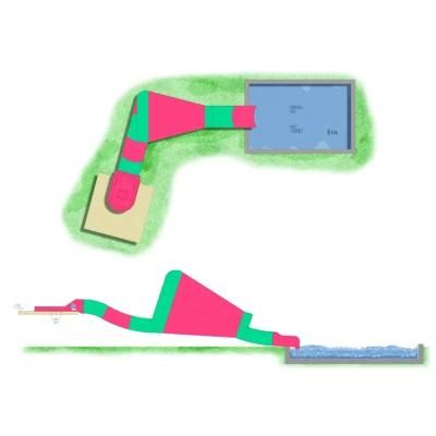 Fiberglass Tornado Water Slide for Aqua Amusement Park (LC-WS12)