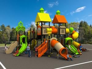 Plastic Material and Outdoor Playground Type Kids Play Equipment Slides (HD15A-121A)
