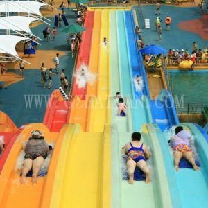 Colorful Rainbow Racing Water Slide by Water Slide Factory and Water Slide Company