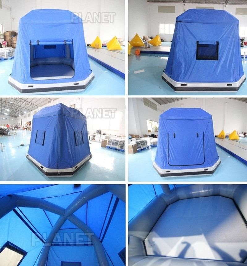 Portable Outdoor Lake Fishing Inflatable Water Floating Boat Shoal Tent