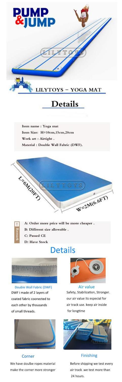 Inflatable Gymnastic Tumbling Mat Inflatable Airtrack Cheeerleading Mat