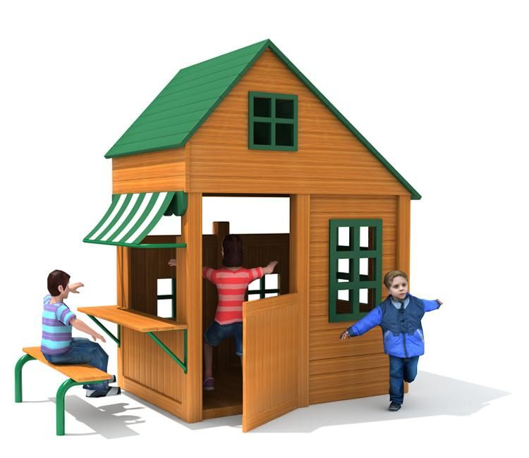Wholesale Playground Wooden Mini House Children Amusement Equipment