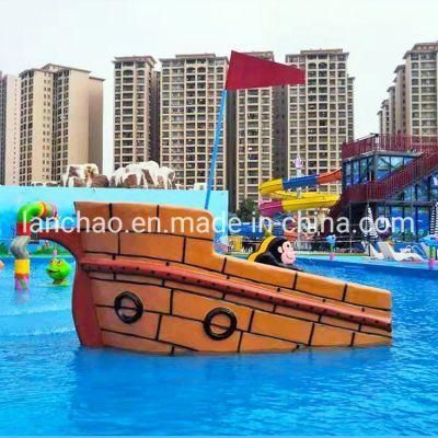Fiberglass Small Pirate Boat Water Slide for Aqua Park Playground