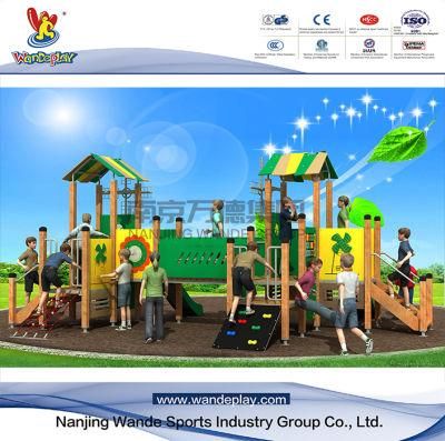 Wandeplay Wooden and PE Series Amusement Park Children Outdoor Playground Equipment with Wd-Bc208