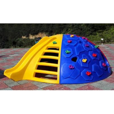 Indoor Outdoor Playground Equipment Plastic Climbing Wall with Slide Dome Toys
