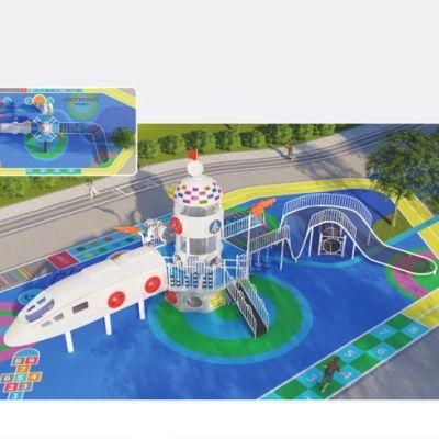 New Outdoor Kids Playground Equipment Space Series Park Slide Yq54