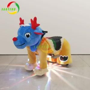 Hot Sale Stuffed Kiddie Electric Animal Ride for Shopping Mall Kid Ride on Plush Horse Toy