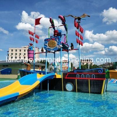 Fiberglass Slide Family Play Equipment Water Park Pirate Boat