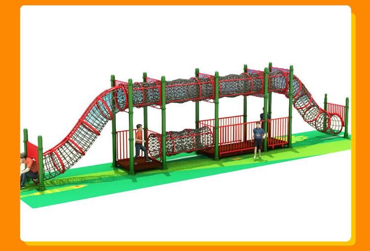 Large Amusement Park Plastic Outdoor Rope Climbing Slide Structure Playground for Kids