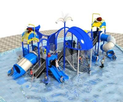 Commercial High-Quality Kindergarten Kids Games Equipment Children Climbing Adventure Plastic Playground Water Slide Fiberglass Slide