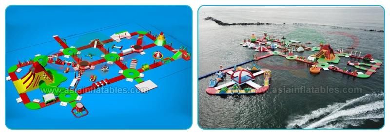 Big Inflatable Lake Island Inflatable Floating Island Park for Sea