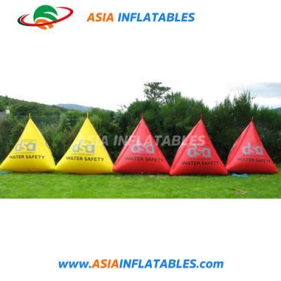 0.6mm PVC Tarpaulin Inflatable Floating Triangle Water Buoys