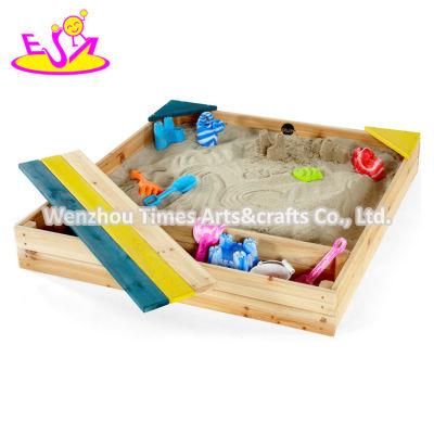 Kids Garden Playground Small Wooden Indoor Sandpit with Bench W01d159